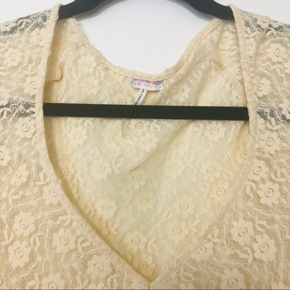 SOLDNWT Free People Women's Long Sleeve Witchy Lace Skater Dress Tea Size Medium - Picture 6 of 12